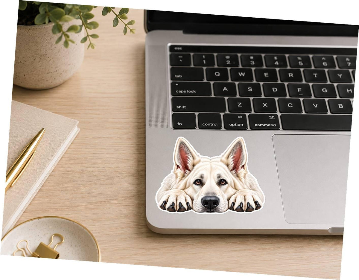 German Shepherd Sticker, GSD Dog Sticker, German Shepherd Decal, Shepherd Dog Gift, GSD Mom Gift, Dog Lover Vinyl Sticker st 098