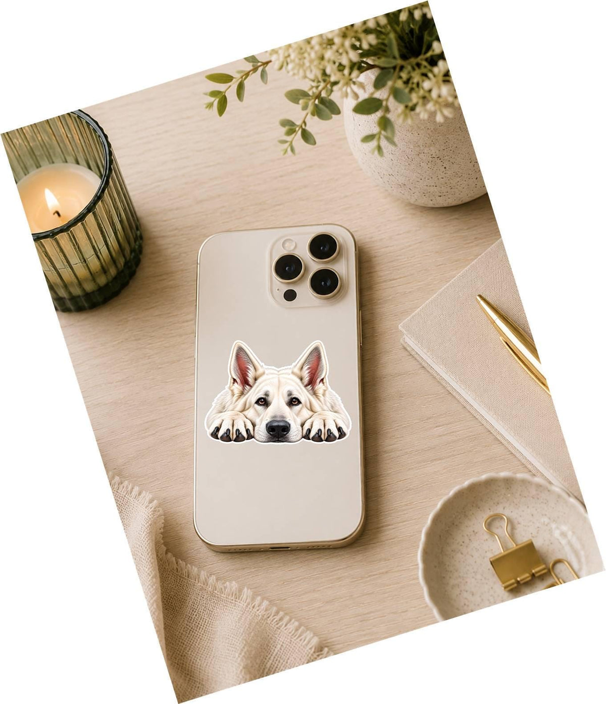 German Shepherd Sticker, GSD Dog Sticker, German Shepherd Decal, Shepherd Dog Gift, GSD Mom Gift, Dog Lover Vinyl Sticker st 098