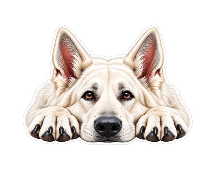 German Shepherd Sticker, GSD Dog Sticker, German Shepherd Decal, Shepherd Dog Gift, GSD Mom Gift, Dog Lover Vinyl Sticker st 098