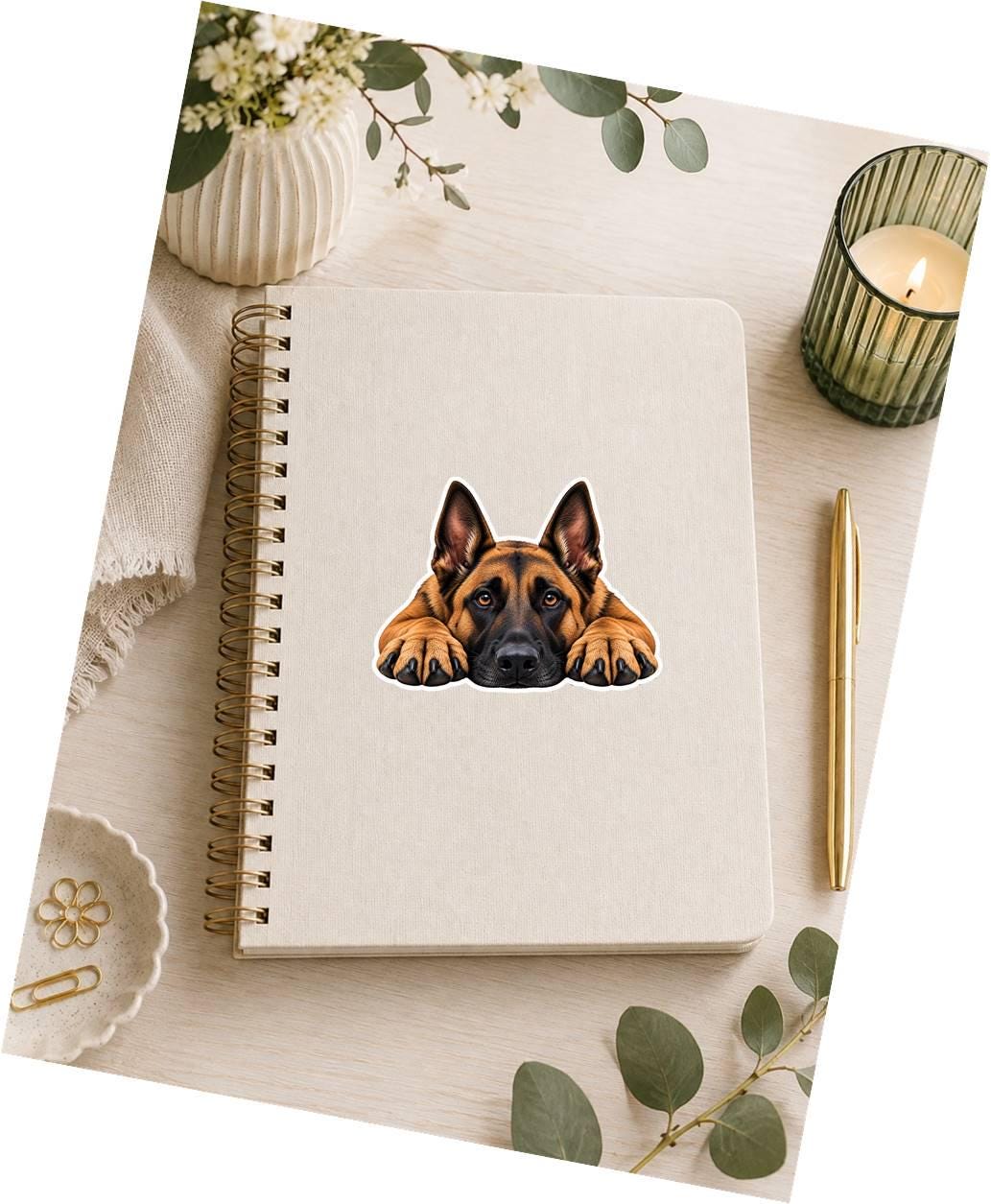 Belgian Malinois Sticker, Malinois Dog Sticker, Belgian Malinois Decal, K9 Dog Gift, Malinois Mom Gift, Dog Lover Vinyl Sticker st 099