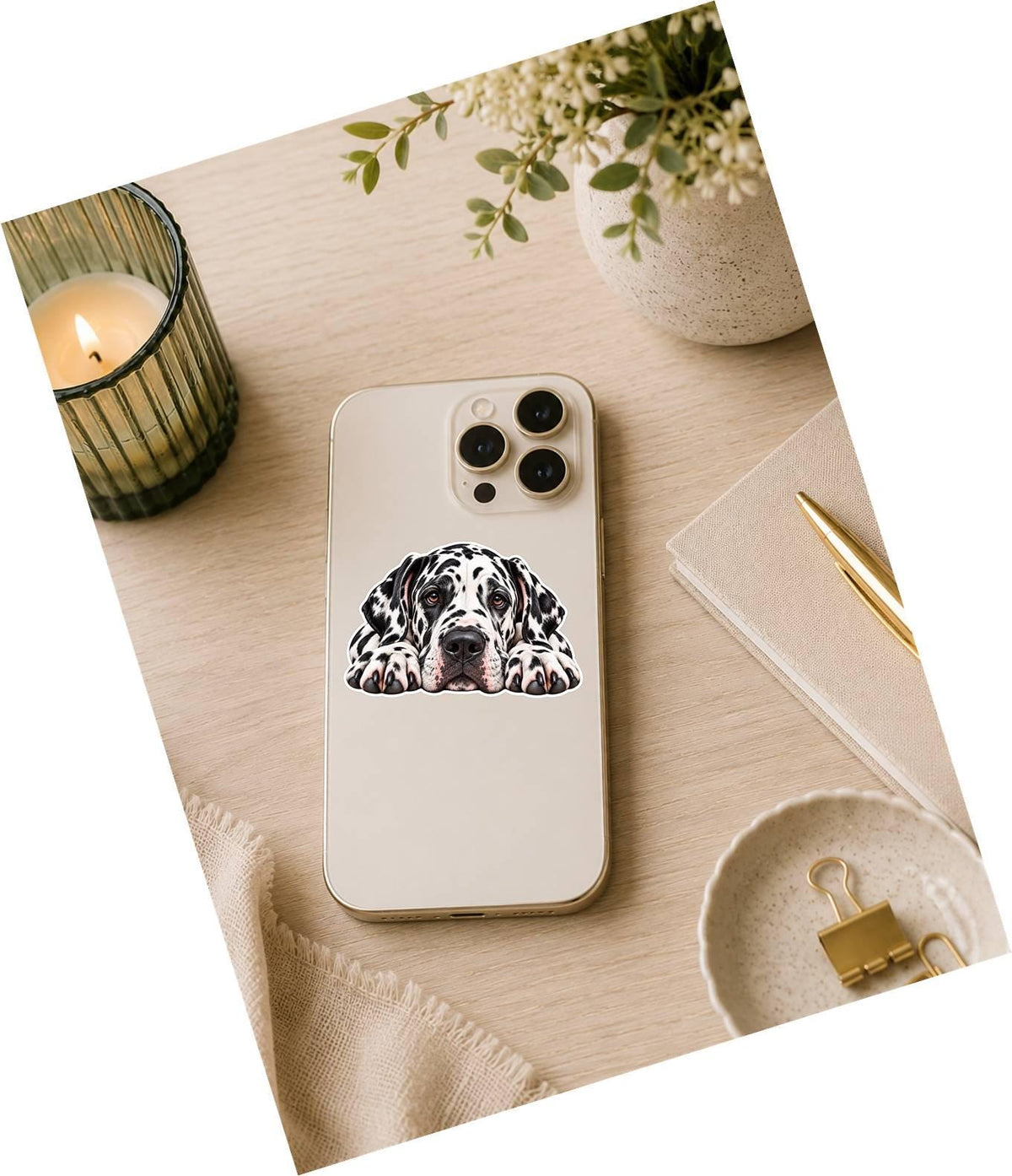 Great Dane Sticker, Great Dane Dog Vinyl Decal, Waterproof Laminated Dog Sticker st 103
