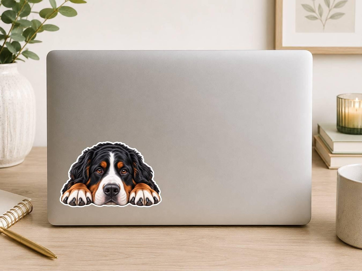 Bernese Mountain Dog Sticker, Berner Dog Vinyl Decal, Waterproof Laminated Dog Sticker st 108