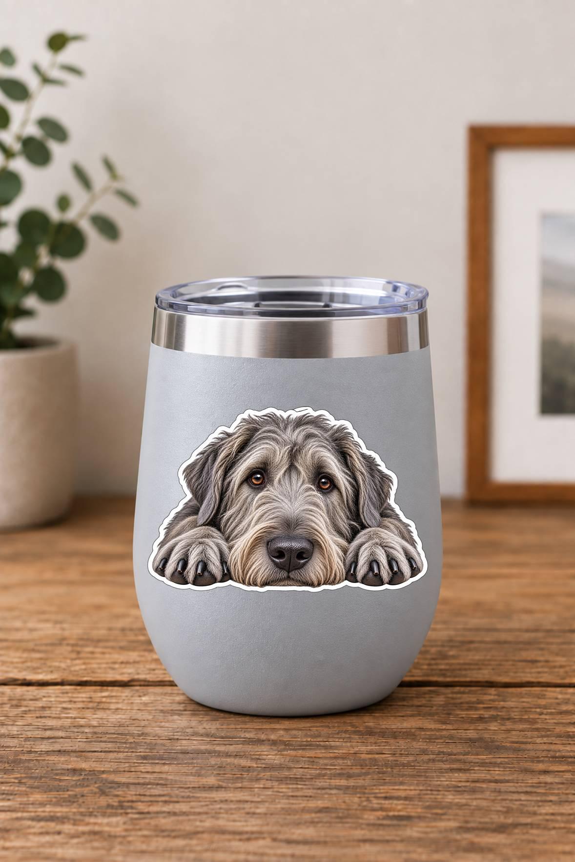 Irish Wolfhound Sticker, Irish Wolfhound Dog Vinyl Decal, Waterproof Laminated Dog Sticker st 111