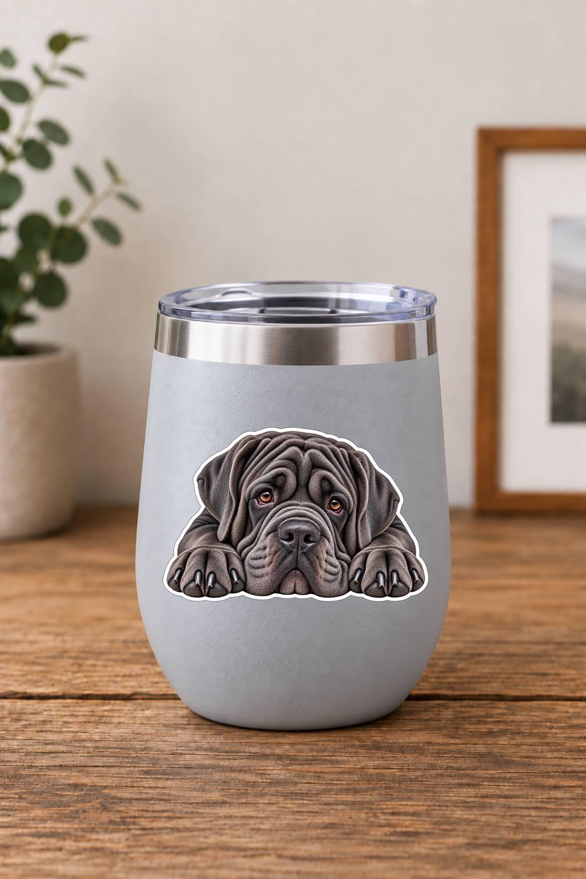 Neapolitan Mastiff Sticker, Mastino Dog Vinyl Decal, Waterproof Laminated Dog Sticker st 112