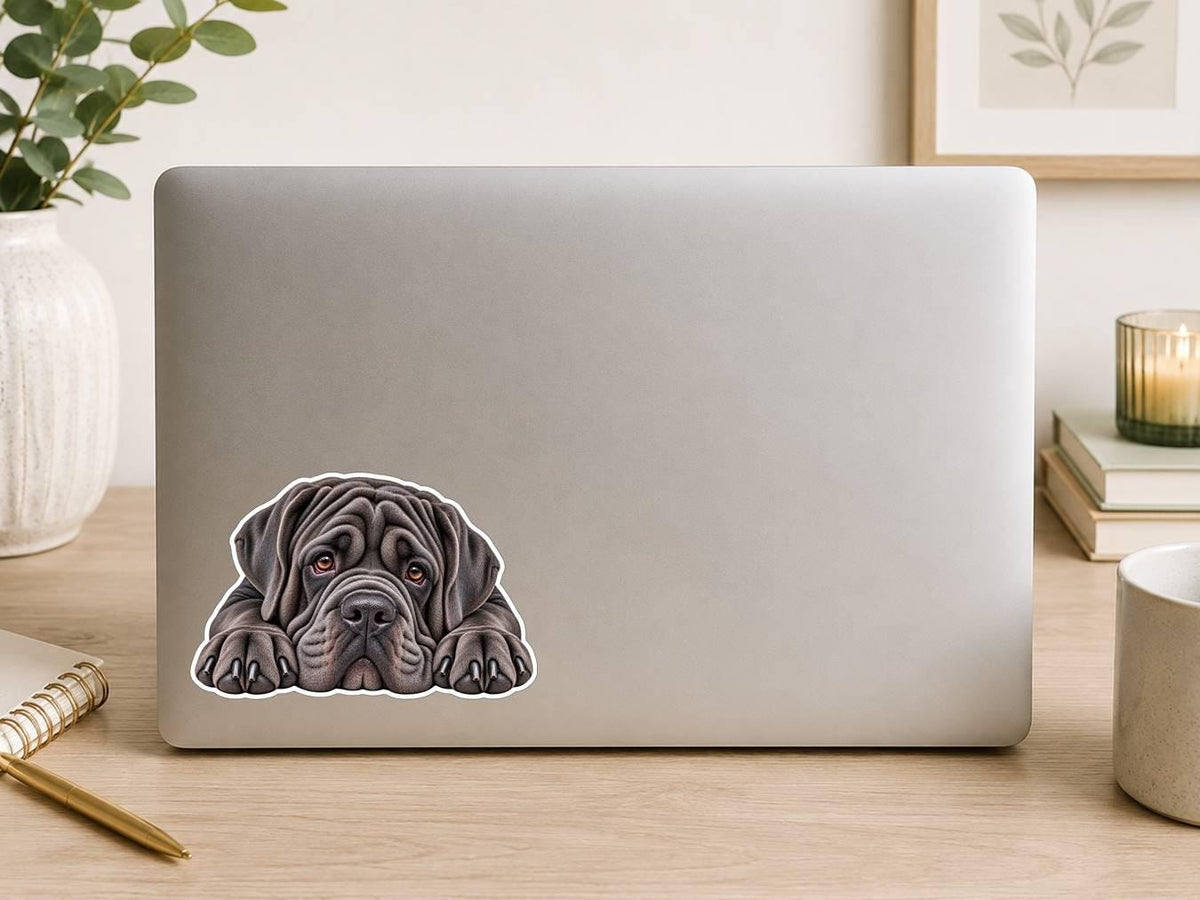 Neapolitan Mastiff Sticker, Mastino Dog Vinyl Decal, Waterproof Laminated Dog Sticker st 112