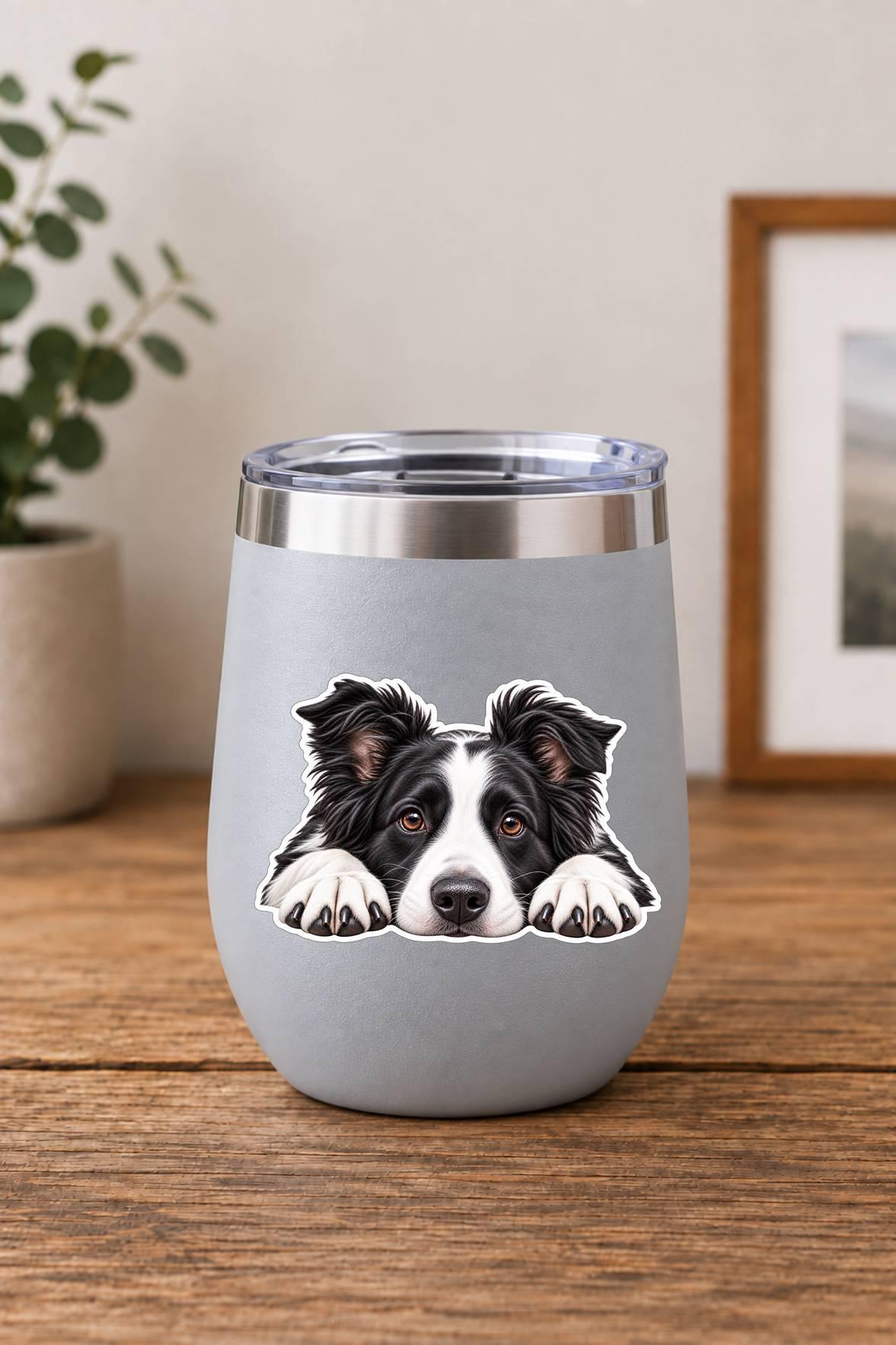 Border Collie Sticker, Border Collie Dog Vinyl Decal, Waterproof Laminated Dog Sticker st 113