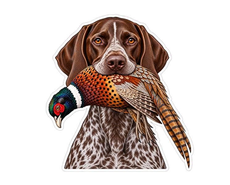 German Shorthaired Pointer Sticker, GSP Dog Sticker, Hunting Dog Decal ST 118