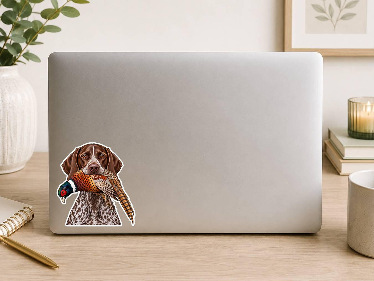 German Shorthaired Pointer Sticker, GSP Dog Sticker, Hunting Dog Decal ST 118