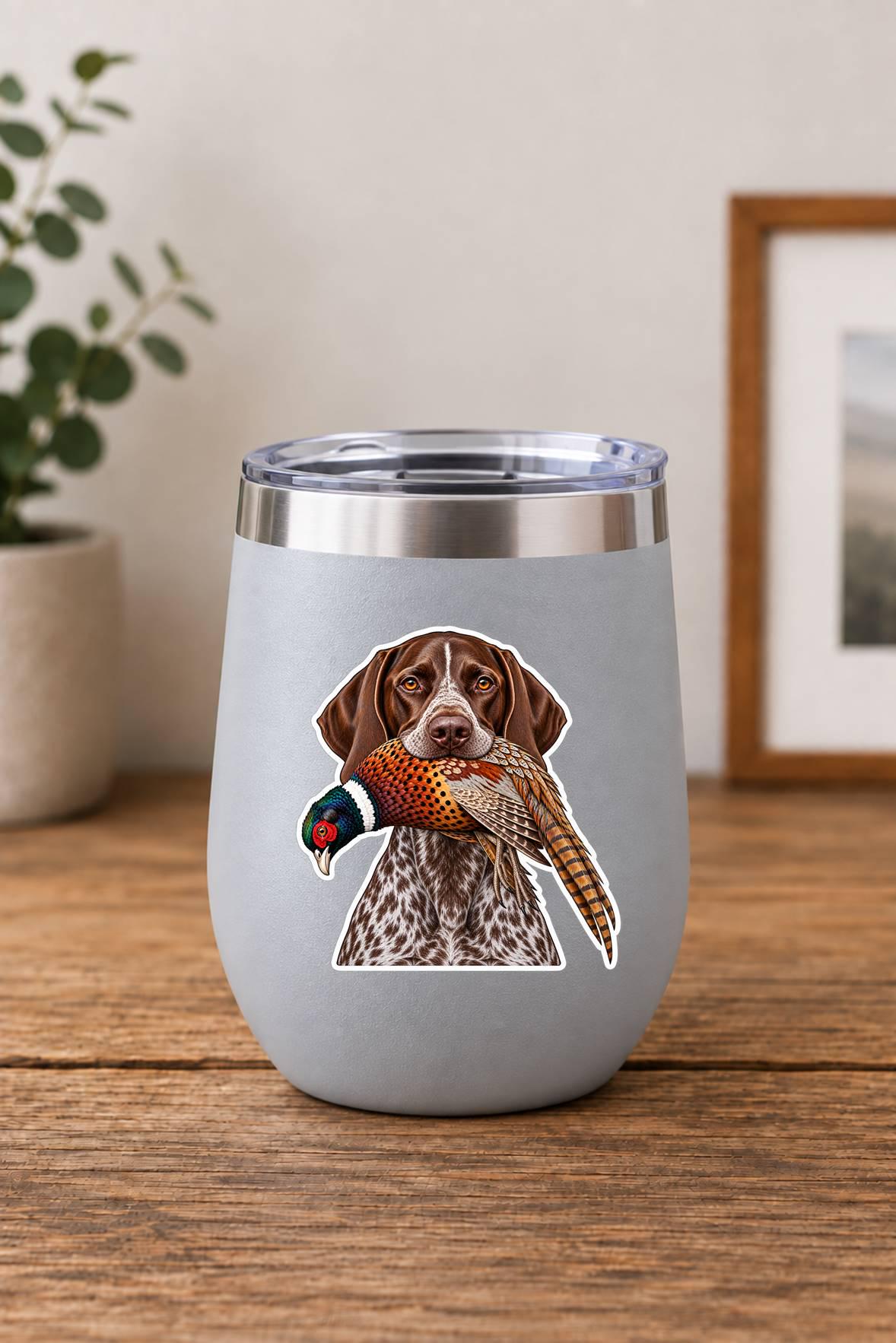 German Shorthaired Pointer Sticker, GSP Dog Sticker, Hunting Dog Decal ST 118