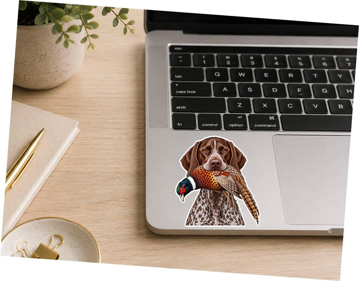 German Shorthaired Pointer Sticker, GSP Dog Sticker, Hunting Dog Decal ST 118