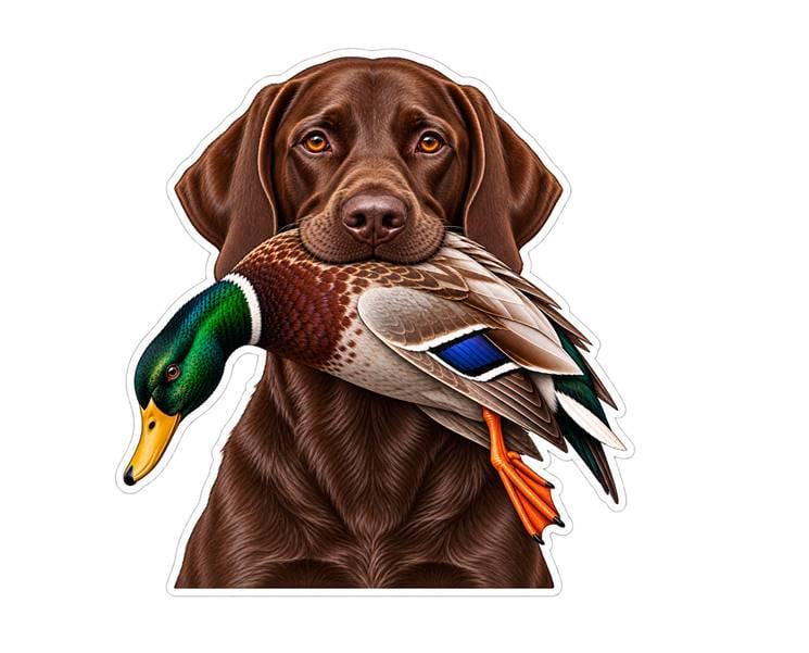 Labrador Retriever Sticker, Lab Sticker, Labrador Dog Decal, Duck Hunting Sticker ST 119