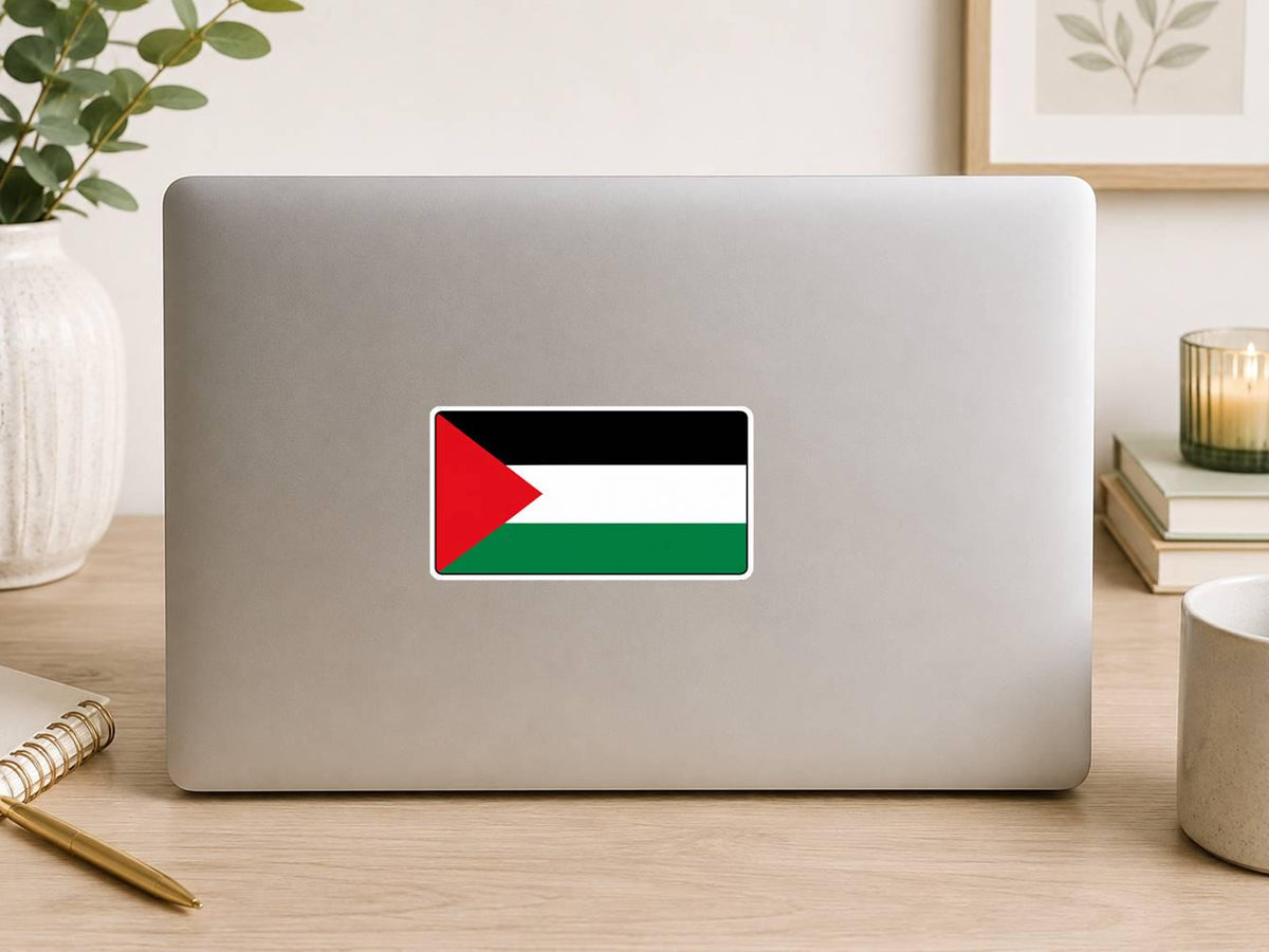 Palestine Flag Sticker, Palestinian Flag Vinyl Decal, Palestine Country Flag Sticker, Laptop Water Bottle Car Decal ST 051
