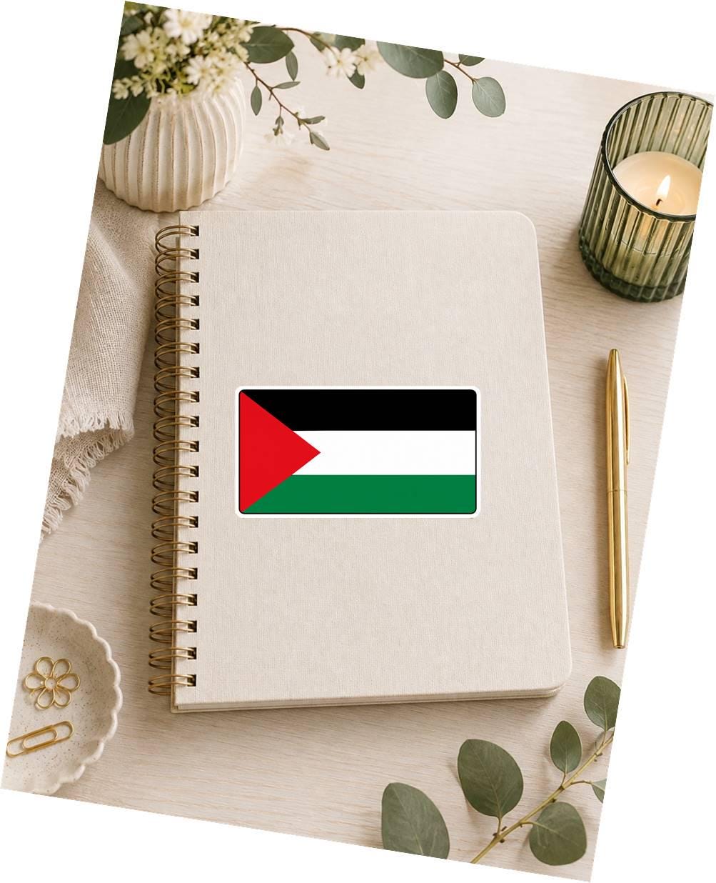 Palestine Flag Sticker, Palestinian Flag Vinyl Decal, Palestine Country Flag Sticker, Laptop Water Bottle Car Decal ST 051