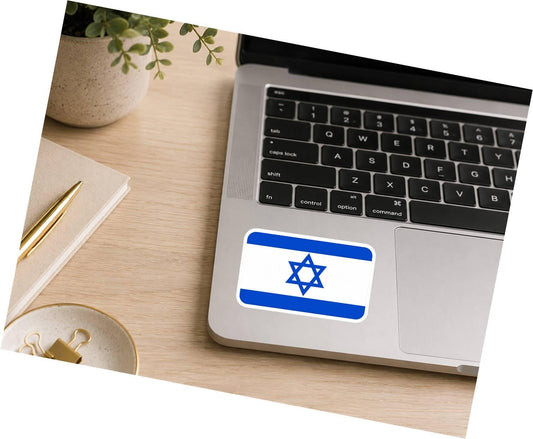 Israel Flag Sticker, Israeli Flag Vinyl Decal, Star of David Sticker, Israel Country Flag, Laptop Water Bottle Car Decal ST 050