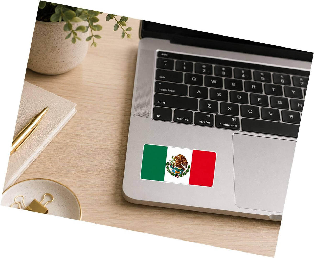 Mexico Flag Sticker, Mexican Flag Vinyl Decal, Mexico Pride Sticker, Mexican Eagle Flag, Laptop Water Bottle Car Decal ST 056