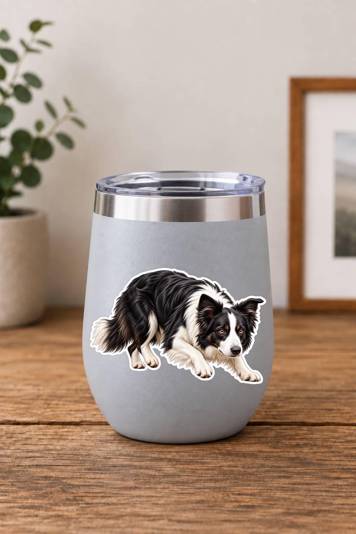 Border Collie Sticker, Border Collie Dog Vinyl Decal, Waterproof Laminated Dog Sticker st 121
