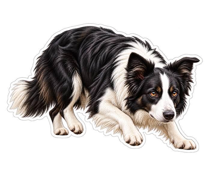Border Collie Sticker, Border Collie Dog Vinyl Decal, Waterproof Laminated Dog Sticker st 121