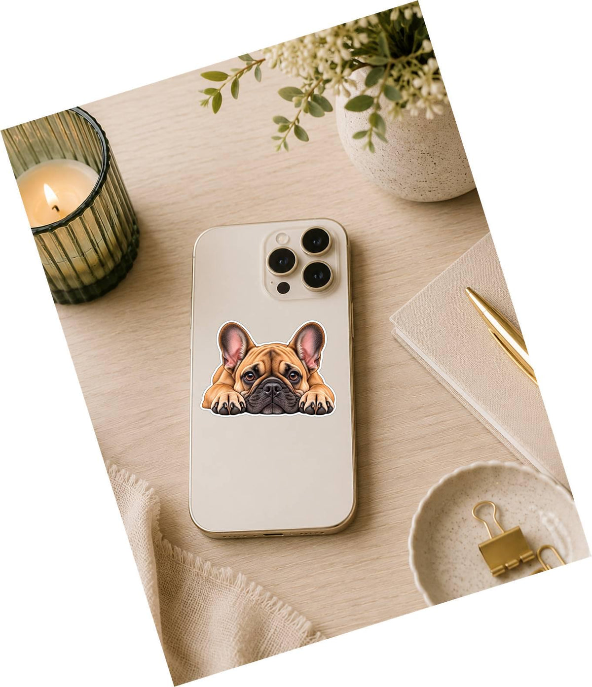 French Bulldog Sticker, Frenchie Dog Vinyl Decal, Waterproof Laminated Dog st 123
