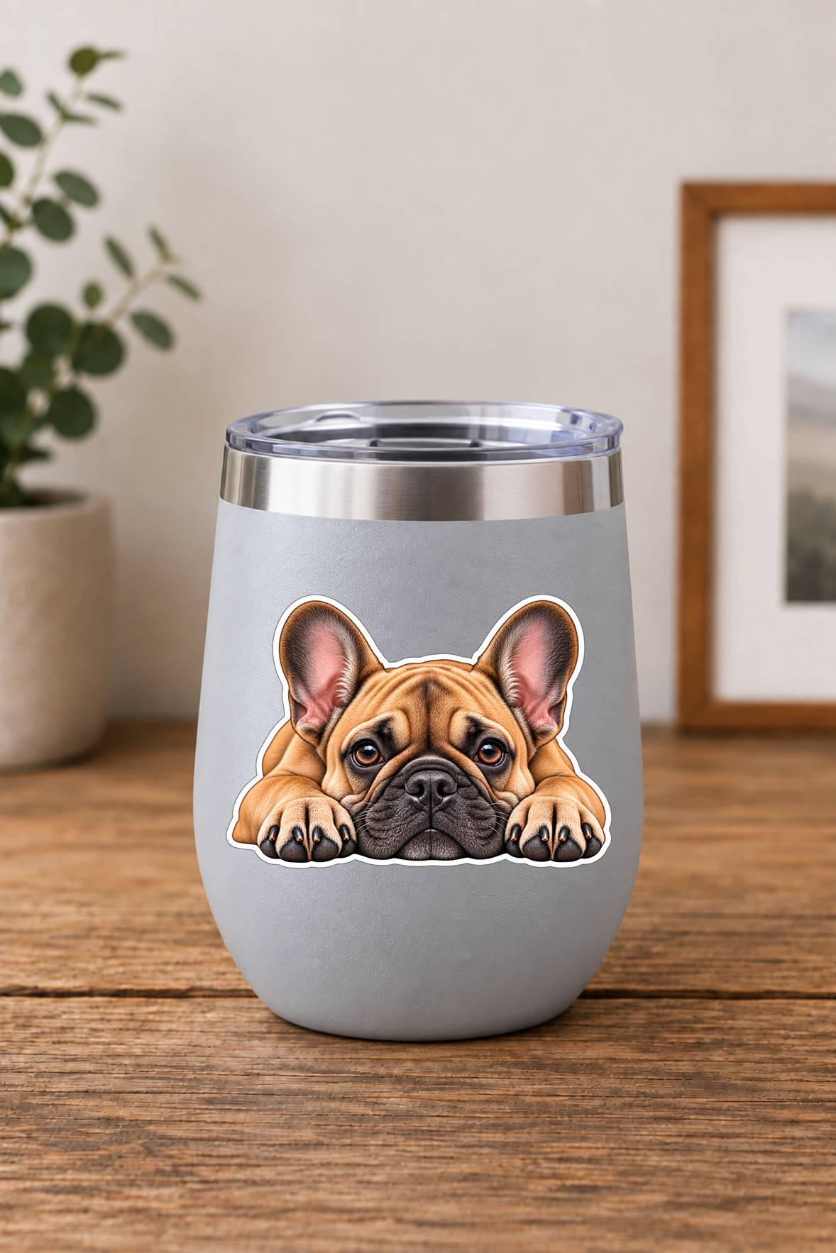 French Bulldog Sticker, Frenchie Dog Vinyl Decal, Waterproof Laminated Dog st 123