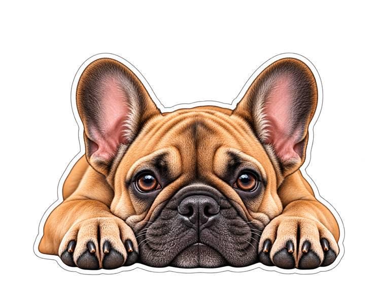French Bulldog Sticker, Frenchie Dog Vinyl Decal, Waterproof Laminated Dog st 123