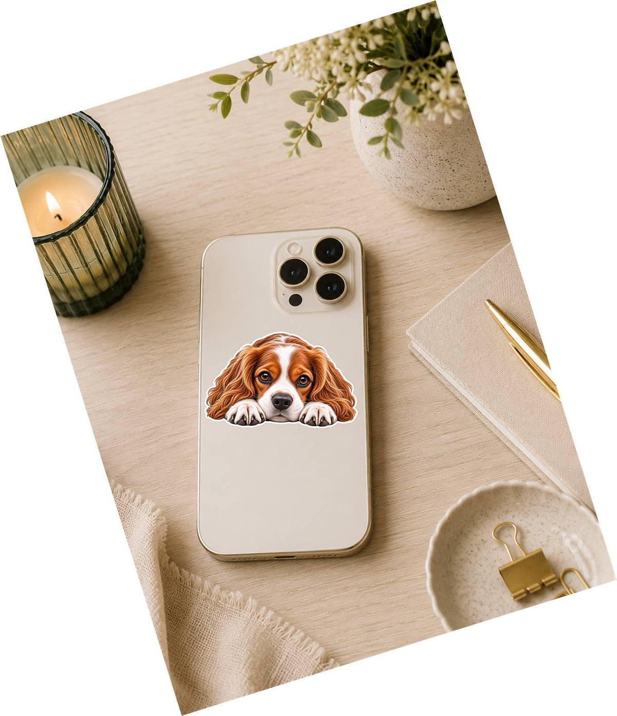Cavalier King Charles Spaniel Sticker, Cavalier Dog Vinyl Decal, Waterproof Laminated Dog st 125