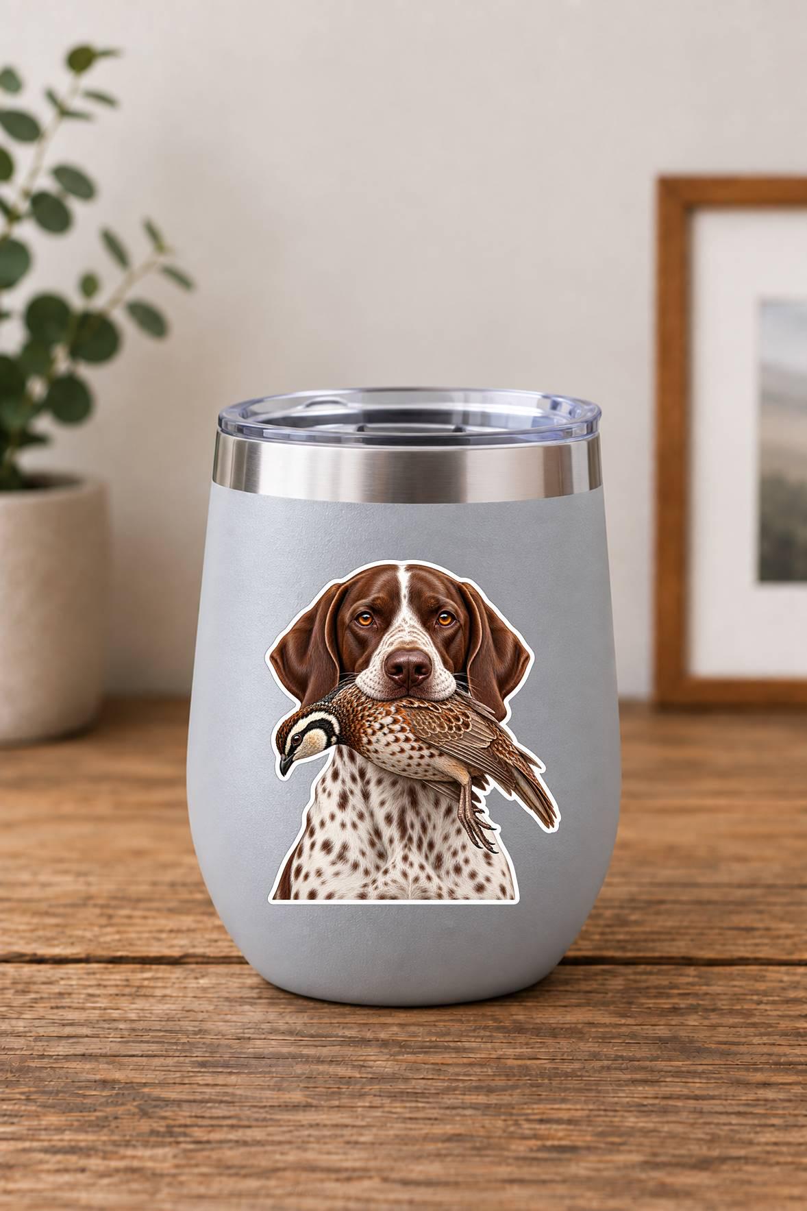 English Pointer Sticker, Pointer Hunting Dog Vinyl Decal, Quail Hunting Sticker ST 126