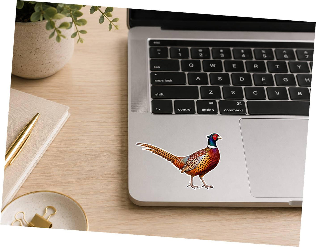 Pheasant Sticker, Ringneck Pheasant Vinyl Decal, Bird Hunting Sticker ST 130