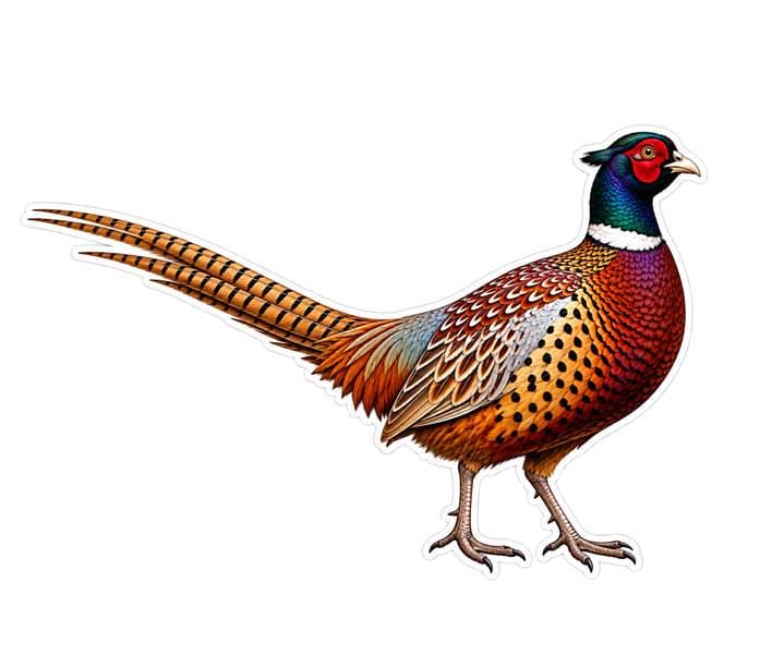Pheasant Sticker, Ringneck Pheasant Vinyl Decal, Bird Hunting Sticker ST 130