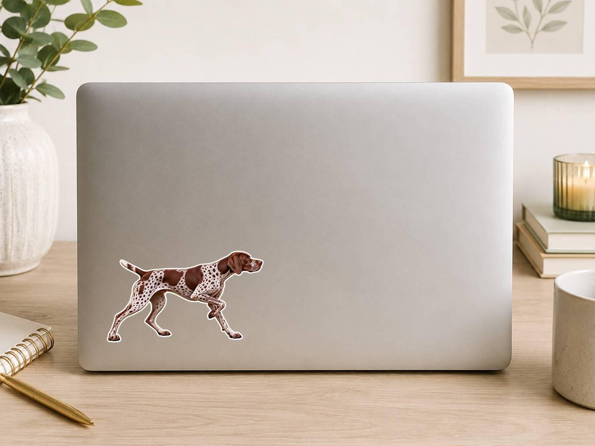 German Shorthaired Pointer Sticker, GSP Hunting Dog Vinyl Decal, Bird Dog Sticker ST 129