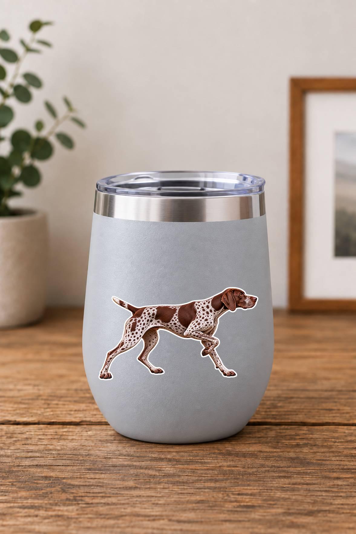 German Shorthaired Pointer Sticker, GSP Hunting Dog Vinyl Decal, Bird Dog Sticker ST 129
