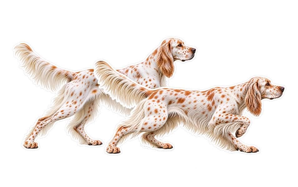English Setter Sticker, Setters Hunting Dogs Vinyl Decal, Bird Dog Sticker ST 128