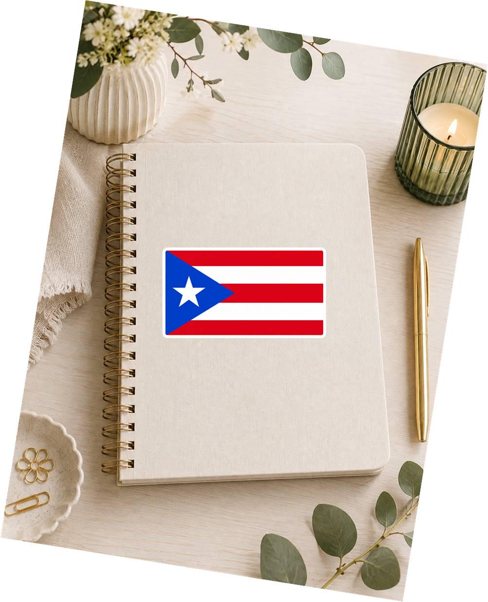Puerto Rico Flag Sticker, Puerto Rican Flag Decal, Boricua Sticker, Puerto Rico Vinyl Sticker, PR Flag Decal ST 063