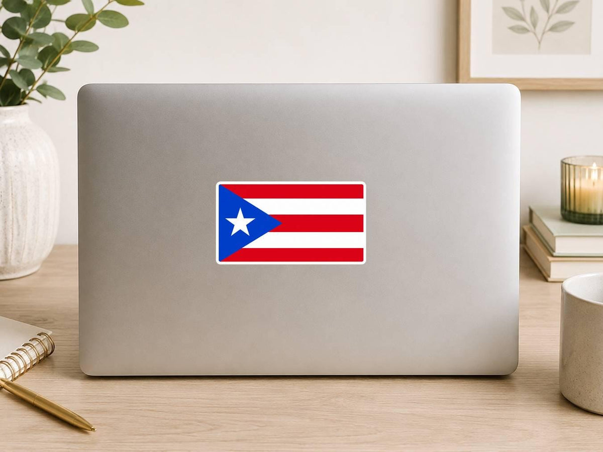 Puerto Rico Flag Sticker, Puerto Rican Flag Decal, Boricua Sticker, Puerto Rico Vinyl Sticker, PR Flag Decal ST 063
