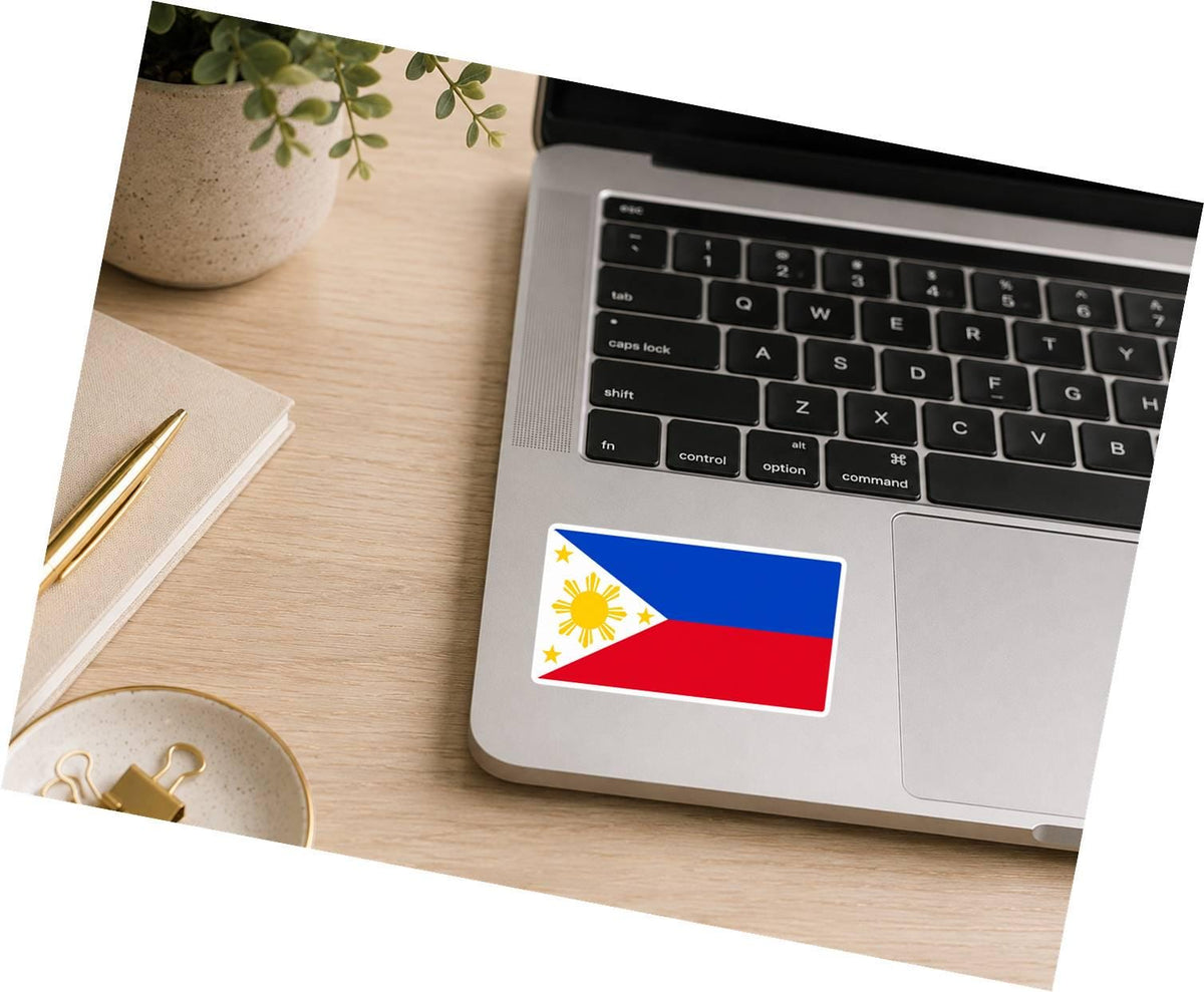 Philippine Flag Sticker, Philippines Flag Decal, Filipino Pride Sticker, Filipino Flag Vinyl Sticker, Philippines Decal ST 064