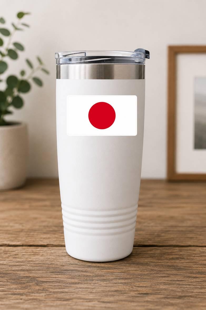 Japan Flag Sticker, Japanese Flag Decal, Japan Vinyl Sticker, Japanese Pride Sticker, Japan Travel Decal ST 070