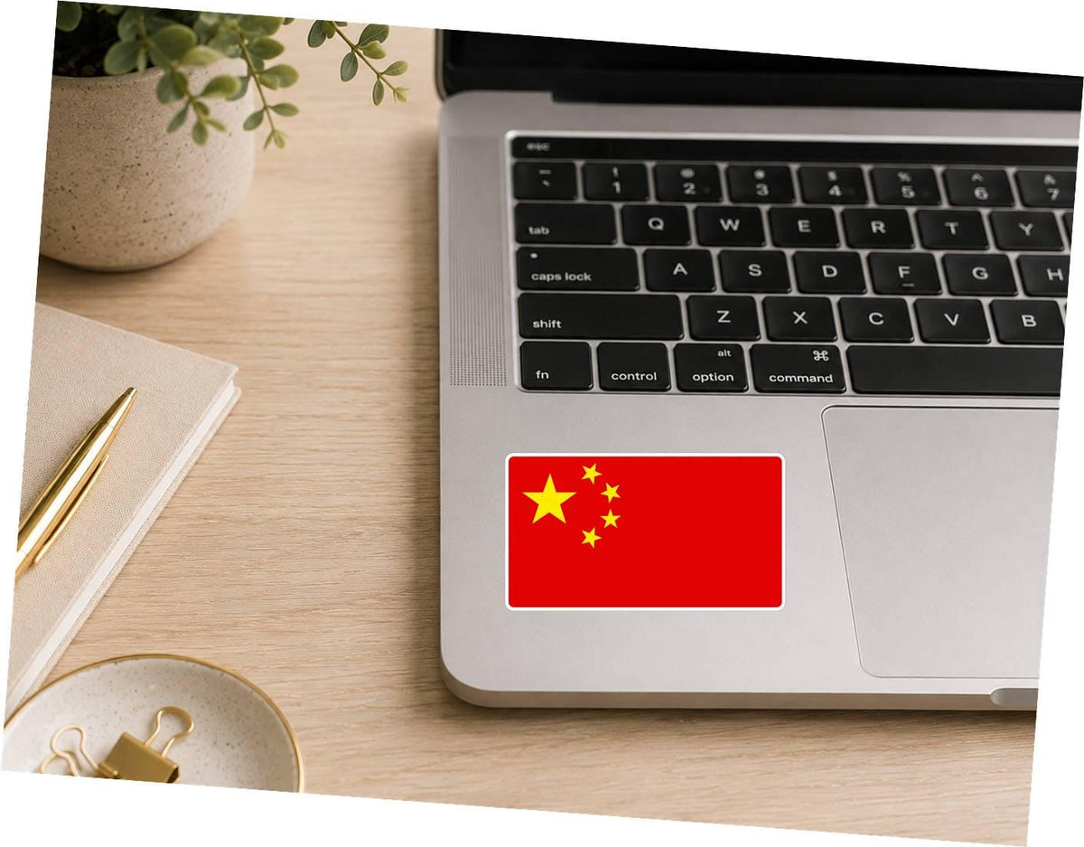 China Flag Sticker, Chinese Flag Decal, China Vinyl Sticker, Chinese Pride Sticker, China Travel Decal ST 071