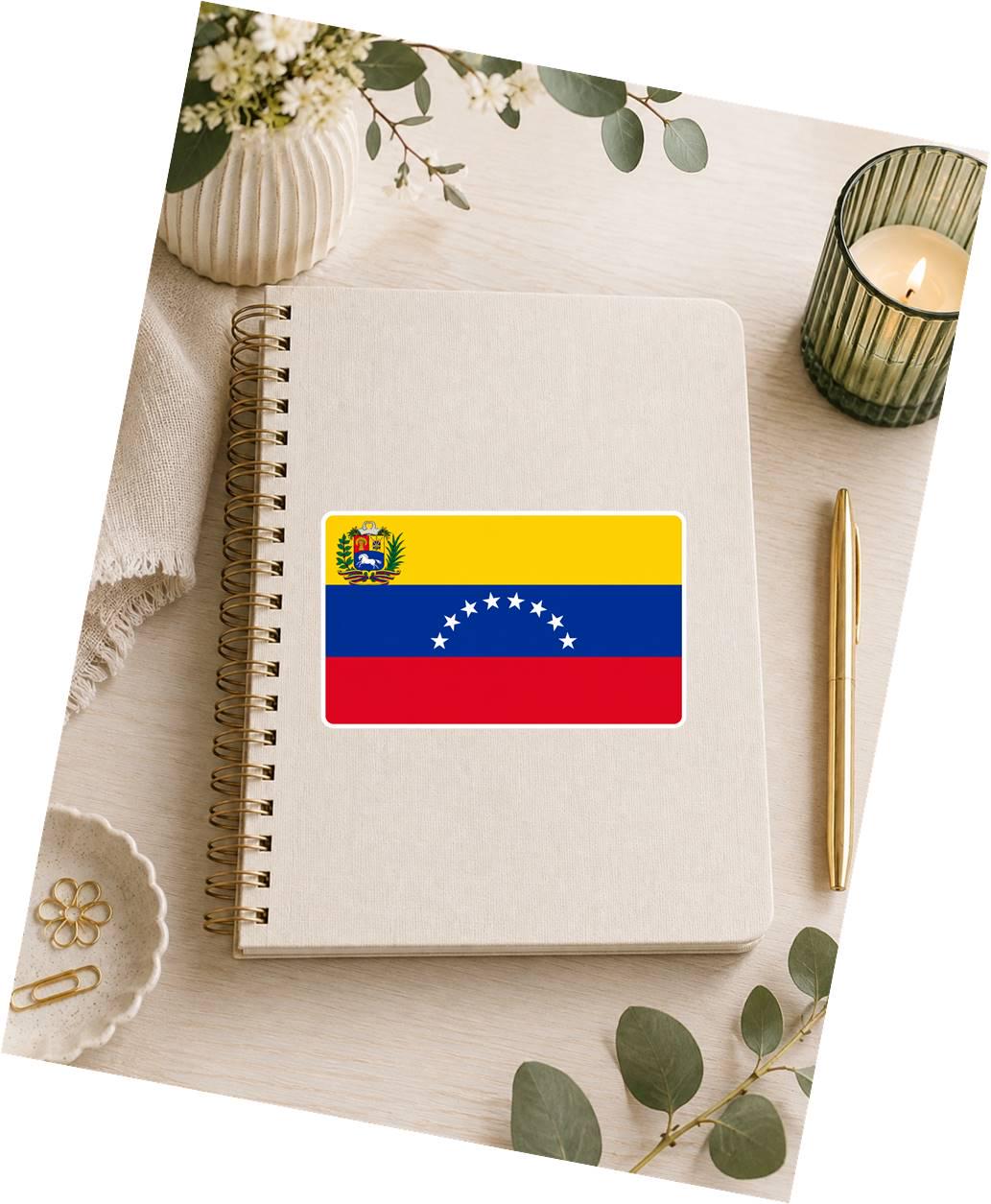 Venezuela Flag Sticker, Venezuelan Flag Decal, Venezuela Vinyl Sticker, Venezuelan Pride Sticker, Venezuela Decal ST 072