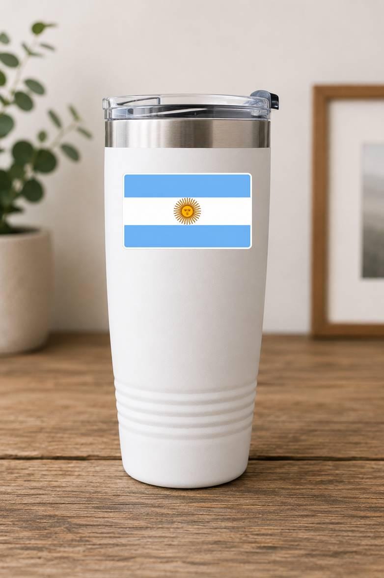 Argentina Flag Sticker, Argentinian Flag Decal, Argentina Vinyl Sticker, Argentine Pride Sticker, Argentina Decal ST 073