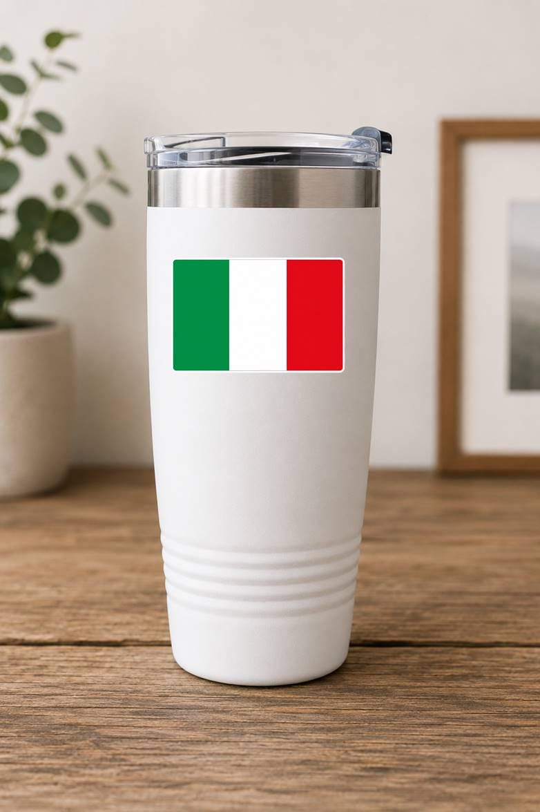 Italy Flag Sticker, Italian Flag Decal, Italy Vinyl Sticker, Italian Pride Sticker, Italy Travel Decal ST 075