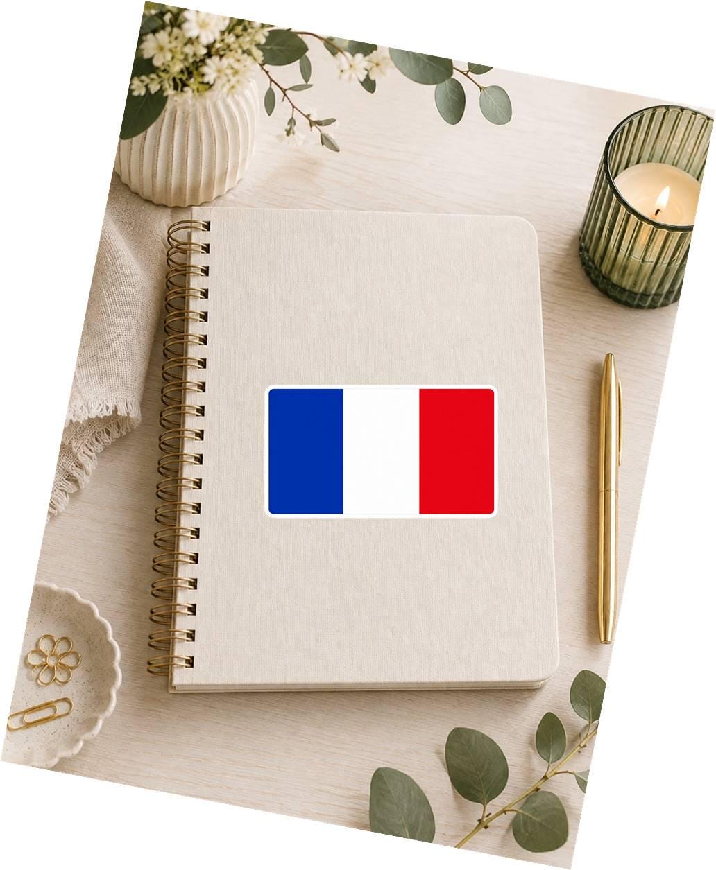 France Flag Sticker, French Flag Decal, France Vinyl Sticker, French Pride Sticker, France Travel Decal ST 076