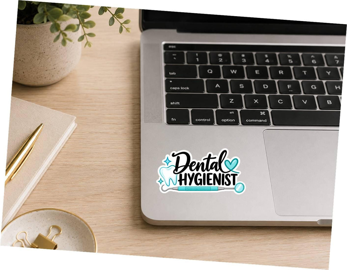 Dental Hygienist Sticker, RDH Sticker, Dental Hygiene Sticker, Tooth Vinyl Sticker, Hygienist Gift, Dental Worker Decal OS 80