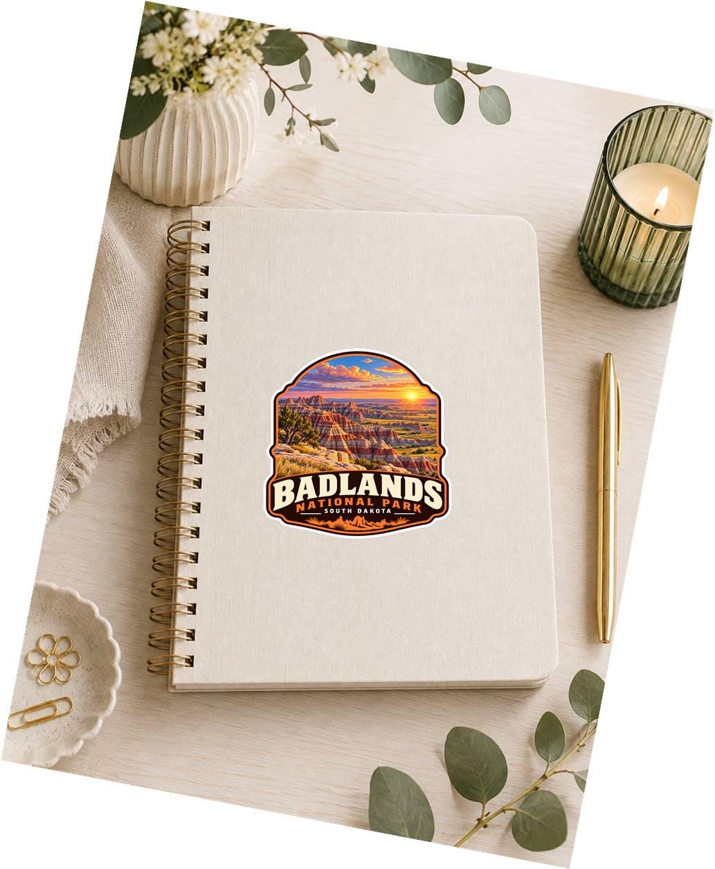 Badlands National Park Sticker, South Dakota Travel Vinyl Decal, National Park Sticker ST 135