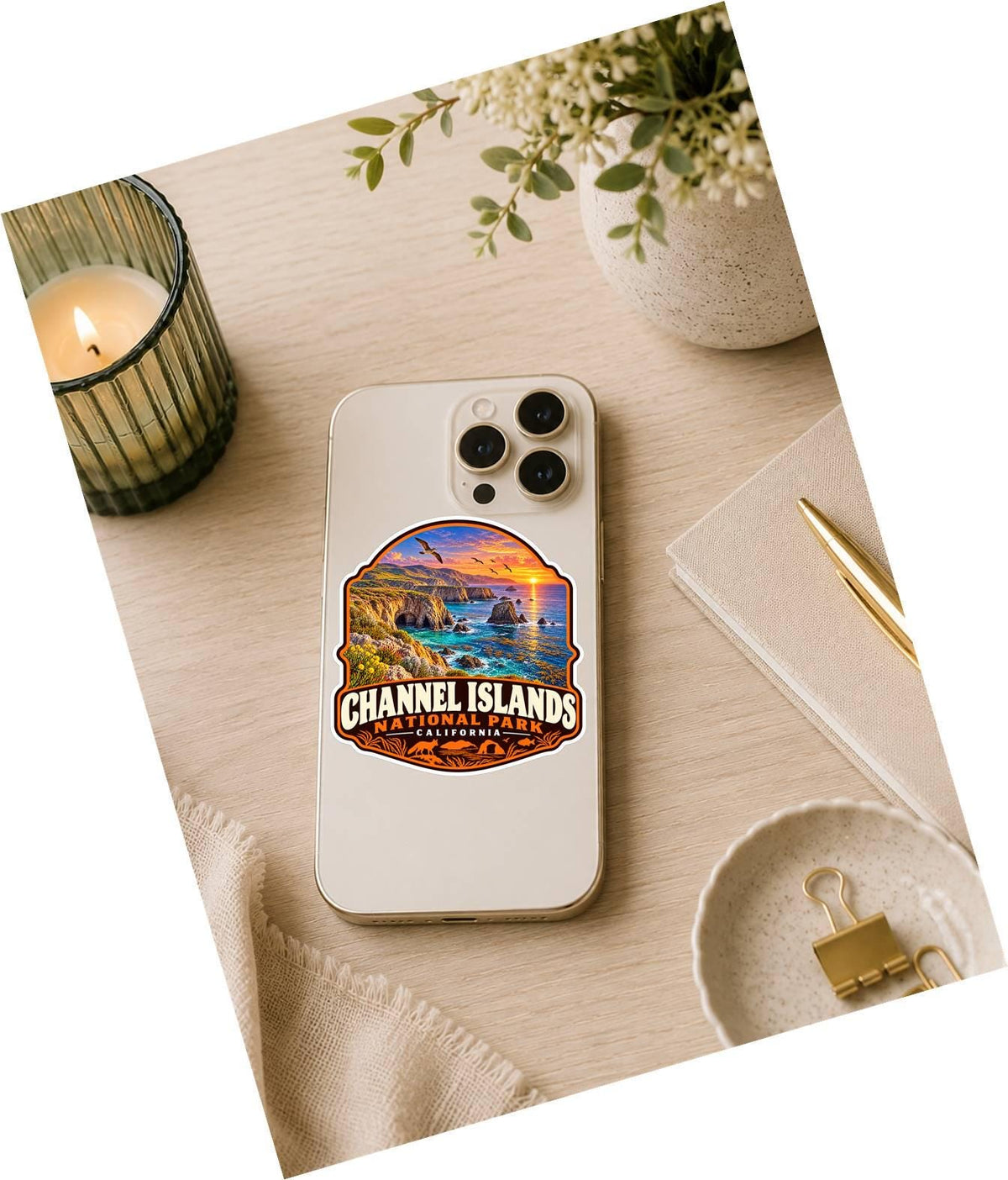 Channel Islands National Park Sticker, California Travel Vinyl Decal, Coastal National Park Sticker ST 142