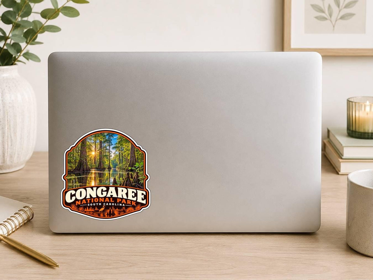 Congaree National Park Sticker, South Carolina Travel Vinyl Decal, National Park Sticker ST 143