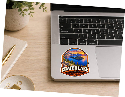 Crater Lake National Park Sticker, Oregon Travel Vinyl Decal, National Park Sticker ST 144