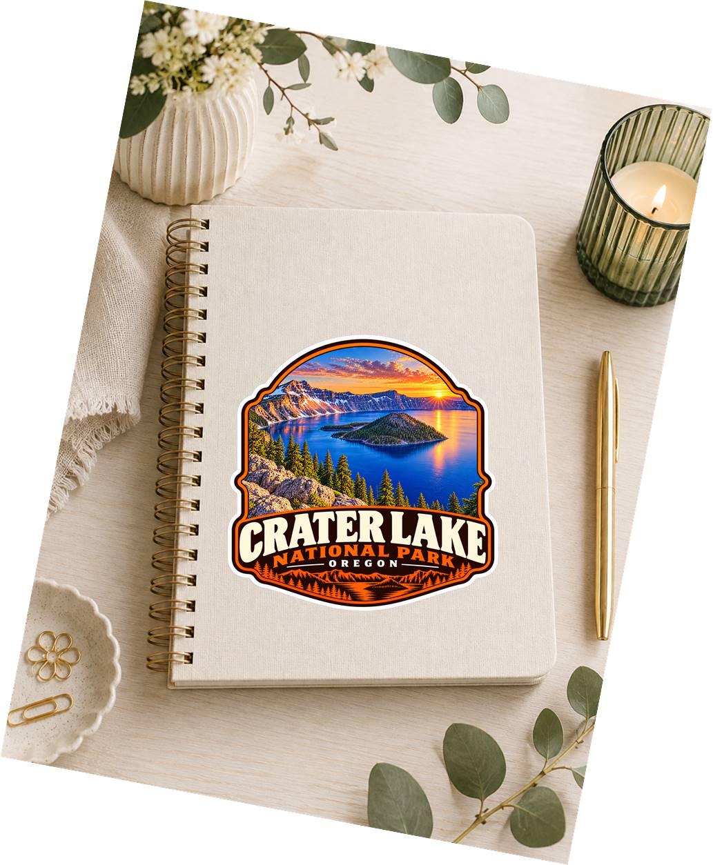 Crater Lake National Park Sticker, Oregon Travel Vinyl Decal, National Park Sticker ST 144