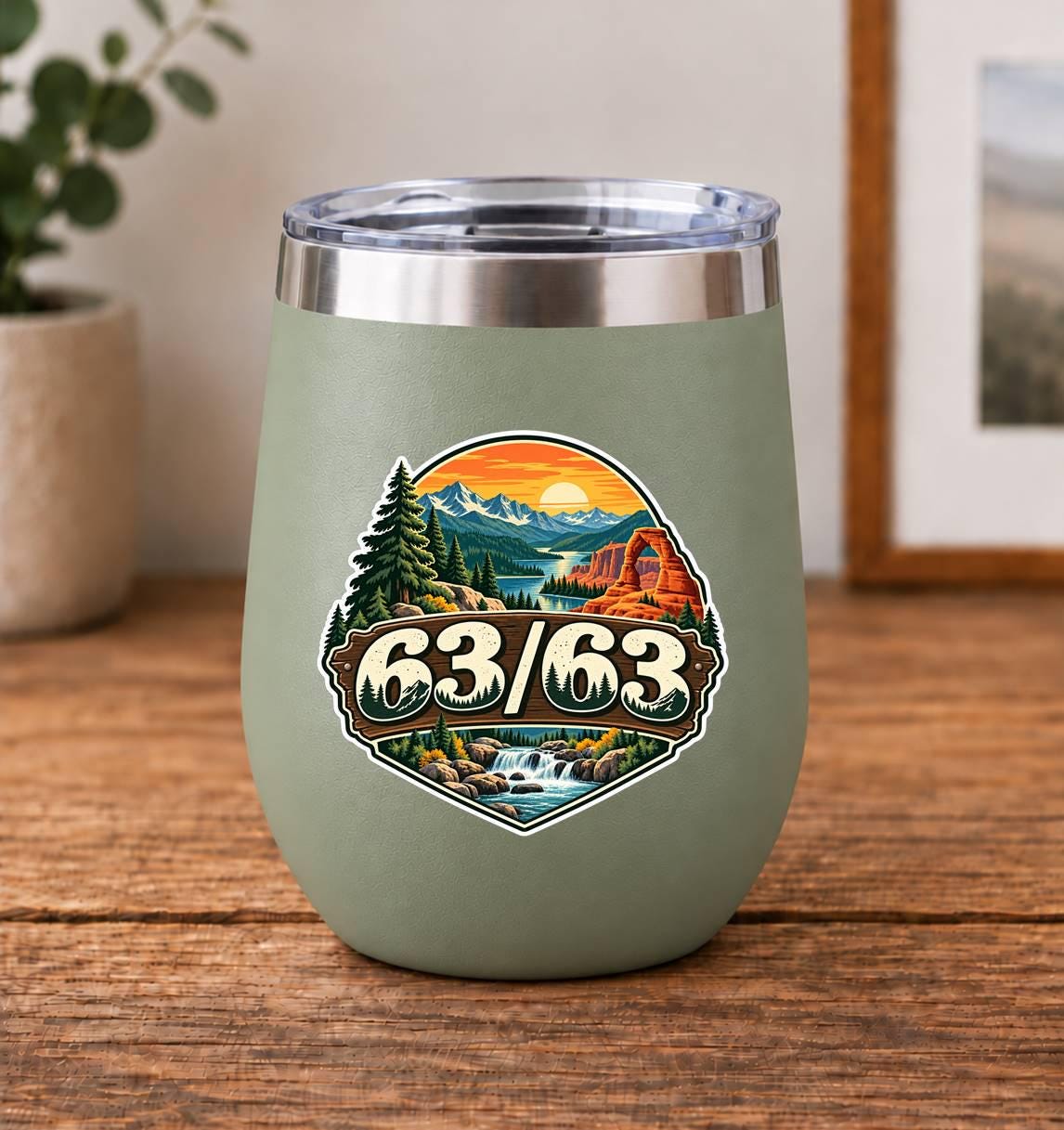 63/63 National Parks Sticker, All 63 Parks Decal, National Park Lover Gift, Hiking Travel Sticker ST 159