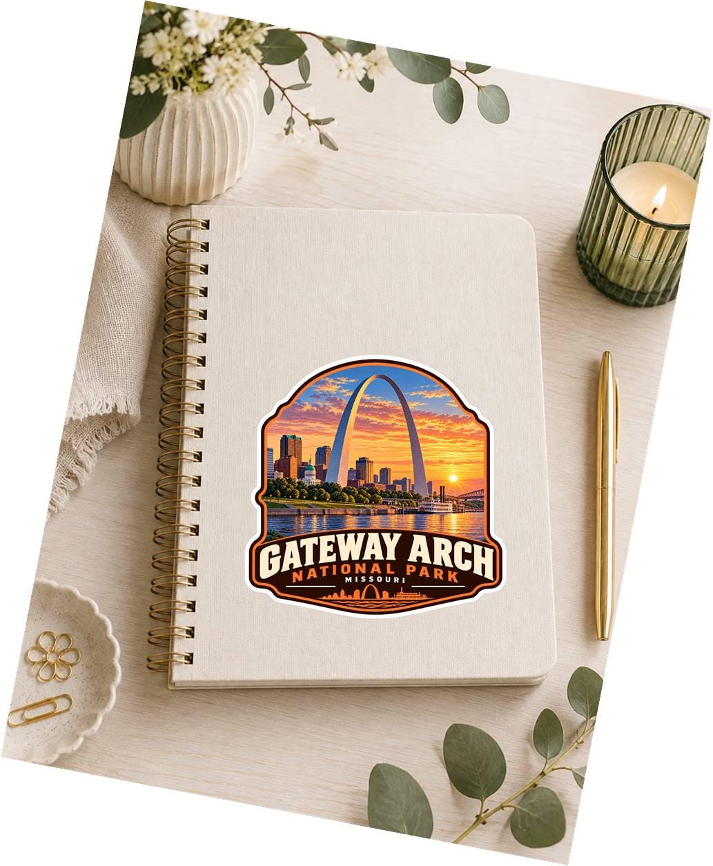 Gateway Arch National Park Sticker, St. Louis Missouri Travel Vinyl Decal, National Park Sticker ST 149
