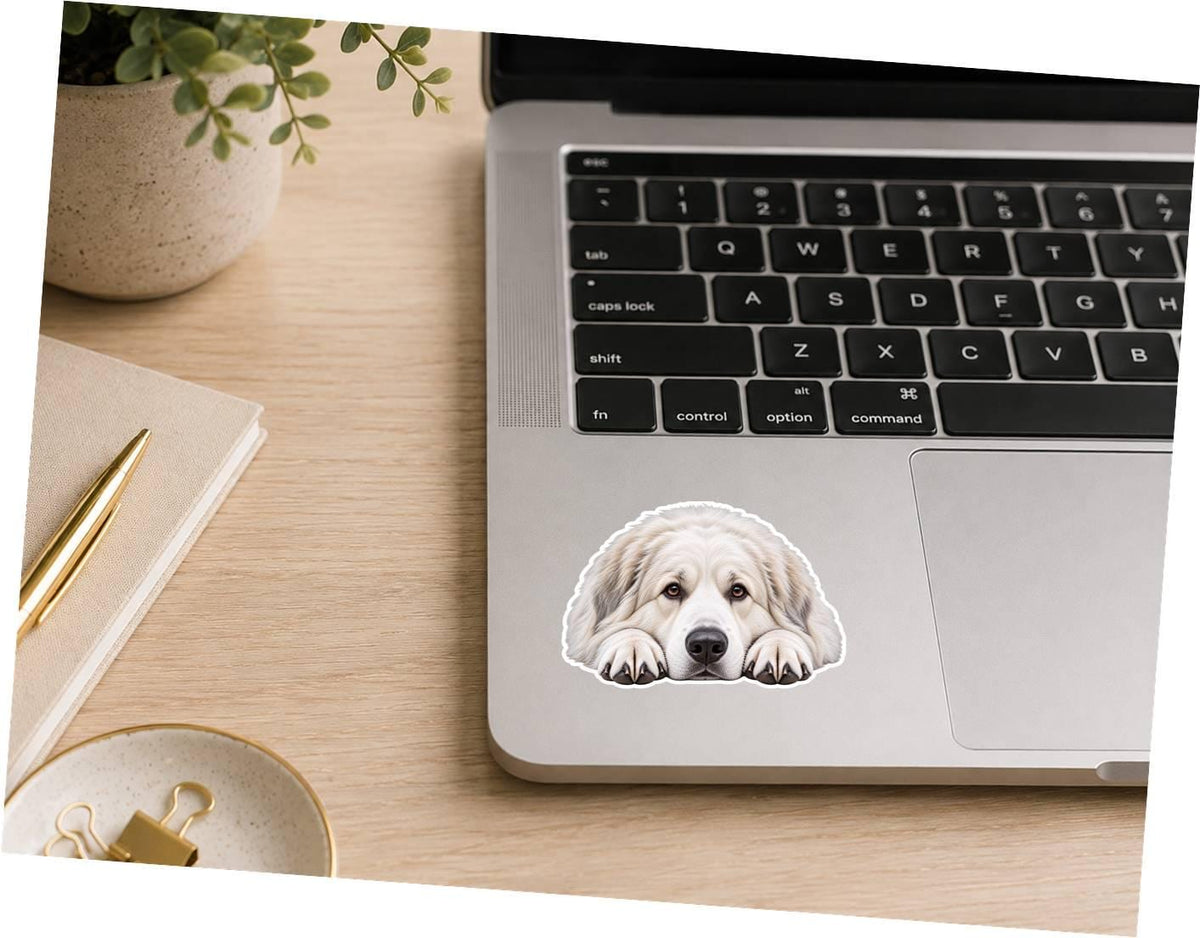 Great Pyrenees Sticker, Great Pyrenees Dog Sticker, Livestock Guardian Dog Decal, Pyrenees Gift, Dog Lover Vinyl Sticker ST 086