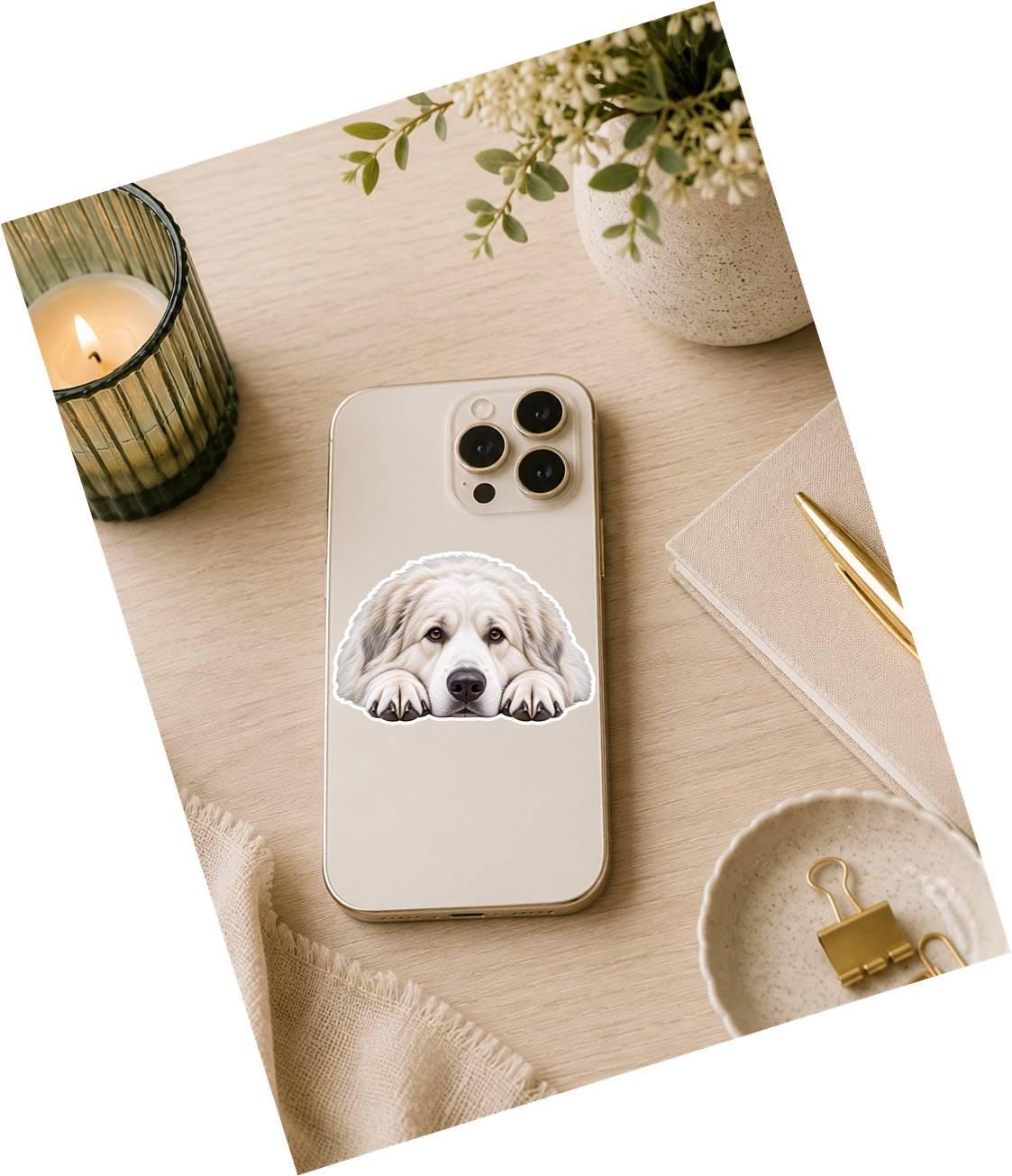 Great Pyrenees Sticker, Great Pyrenees Dog Sticker, Livestock Guardian Dog Decal, Pyrenees Gift, Dog Lover Vinyl Sticker ST 086